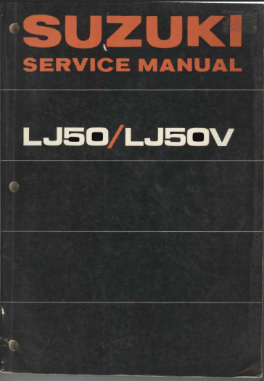 Picture of Free Download Suzuki LJ50 Factory Service Manual PDF