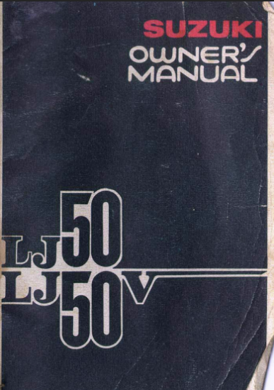 Picture of Free Download Suzuki LJ50 Owners Manual PDF