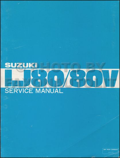 Picture of Free Download Suzuki LJ80 Factory Service Manual PDF